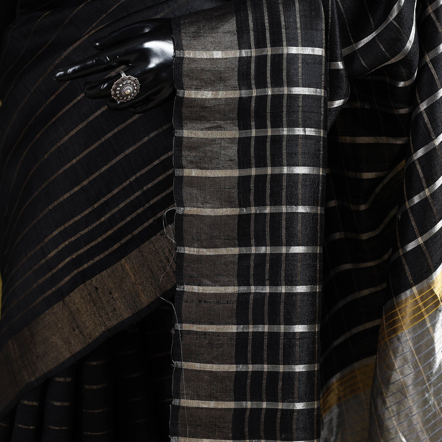 Handloom Tussar Silk Zari Border Bhagalpuri Saree 07