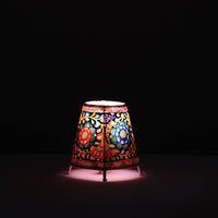 Handpainted Tholu Bommalata Leather Table Lamp (Small) 18