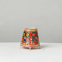 Handpainted Tholu Bommalata Leather Table Lamp (Small) 19