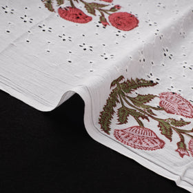 Sanganeri Hand Block Print Pure Cotton Floral Hakoba Fabric 13