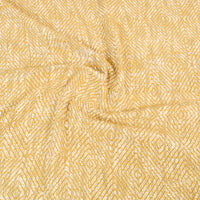 Beige - Pure Handloom Cotton Double Bed Cover from Bijnor 20