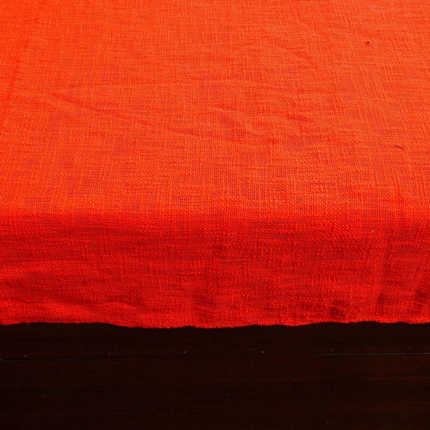 Orange - Pure Handloom Cotton Double Bed Cover from Bijnor 21