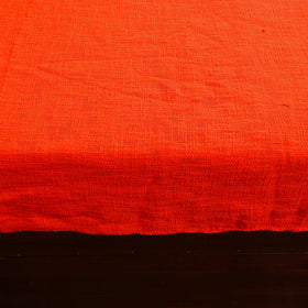 Orange - pure handloom cotton double bed cover from bijnor