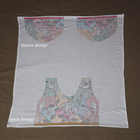 Bengal Kantha Hand Embroidered Cotton Blouse Piece 85