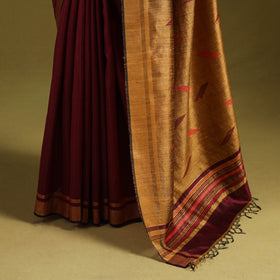 Handloom Tussar Silk Zari Border Bhagalpuri Saree 08