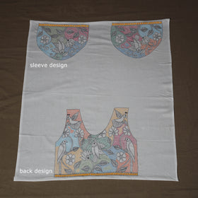 Bengal Kantha Hand Embroidered Cotton Blouse Piece 84
