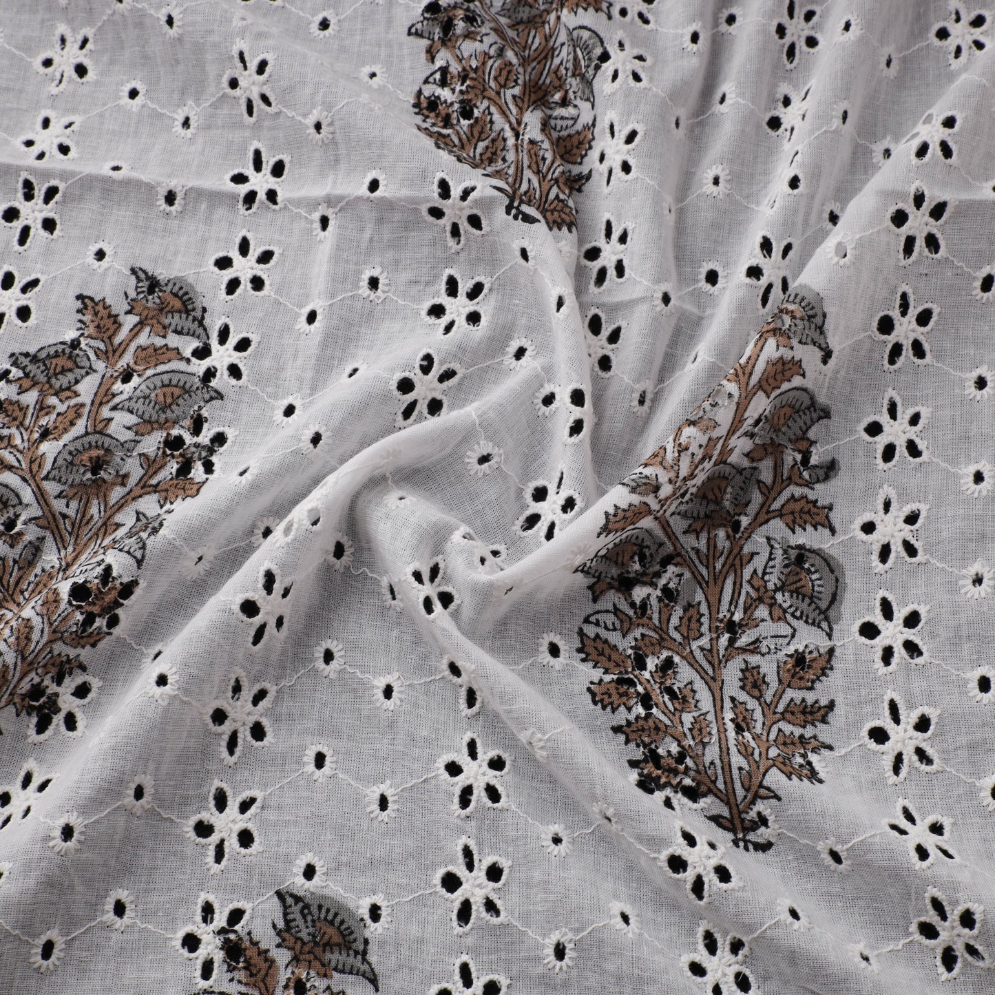 Sanganeri Hand Block Print Pure Cotton Floral Hakoba Fabric 16
