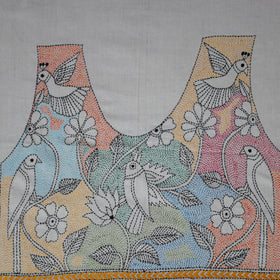 Bengal Kantha Hand Embroidered Cotton Blouse Piece 84