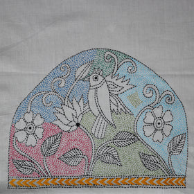 Bengal Kantha Hand Embroidered Cotton Blouse Piece 84