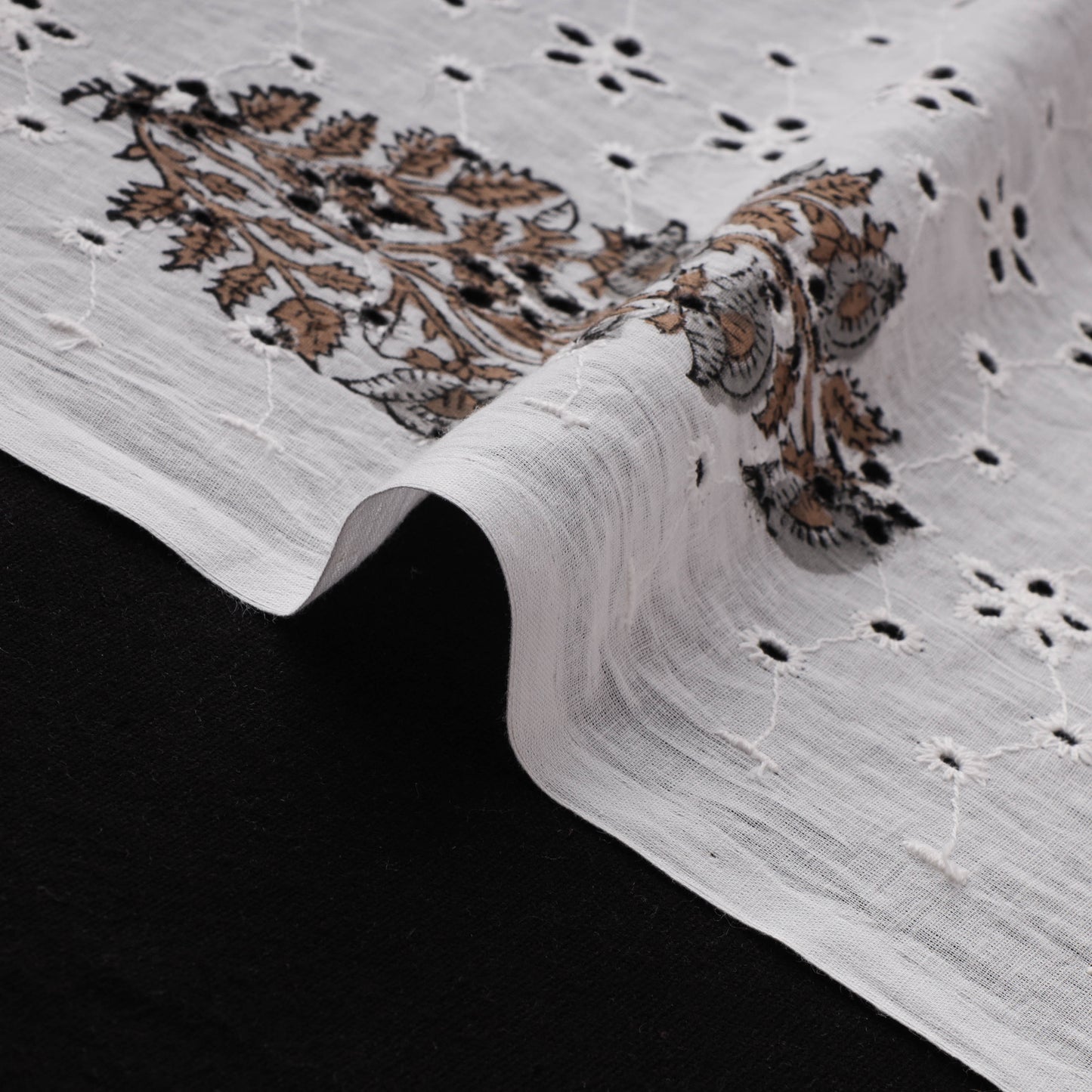 Sanganeri Hand Block Print Pure Cotton Floral Hakoba Fabric 16