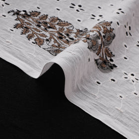 Sanganeri Hand Block Print Pure Cotton Floral Hakoba Fabric 16