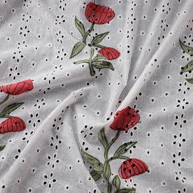Sanganeri Hand Block Print Pure Cotton Floral Hakoba Fabric 17