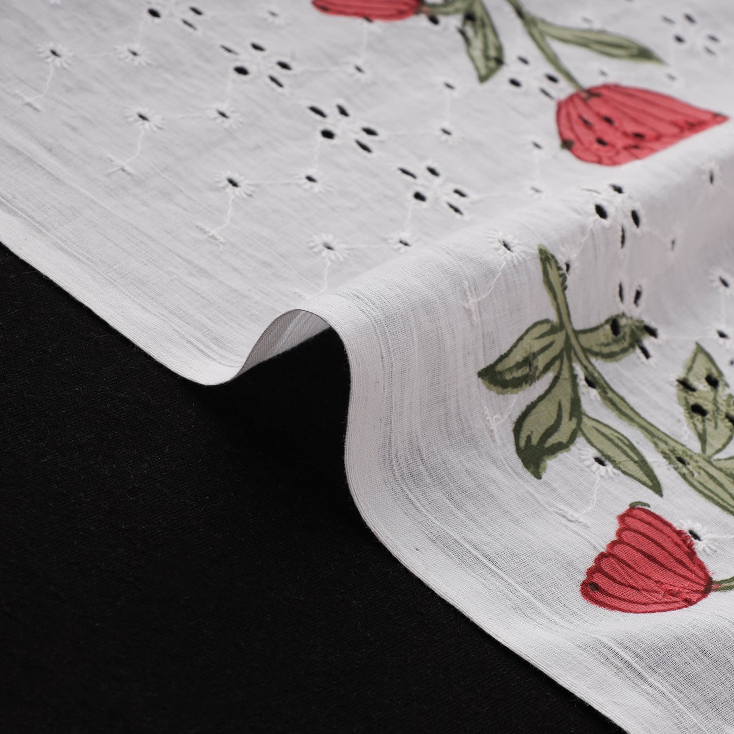 Sanganeri Hand Block Print Pure Cotton Floral Hakoba Fabric 17