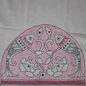 Bengal Kantha Hand Embroidered Cotton Blouse Piece 83
