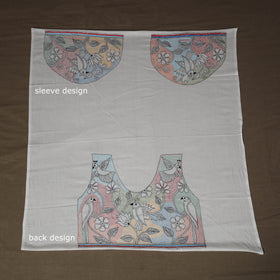 Bengal Kantha Hand Embroidered Cotton Blouse Piece82