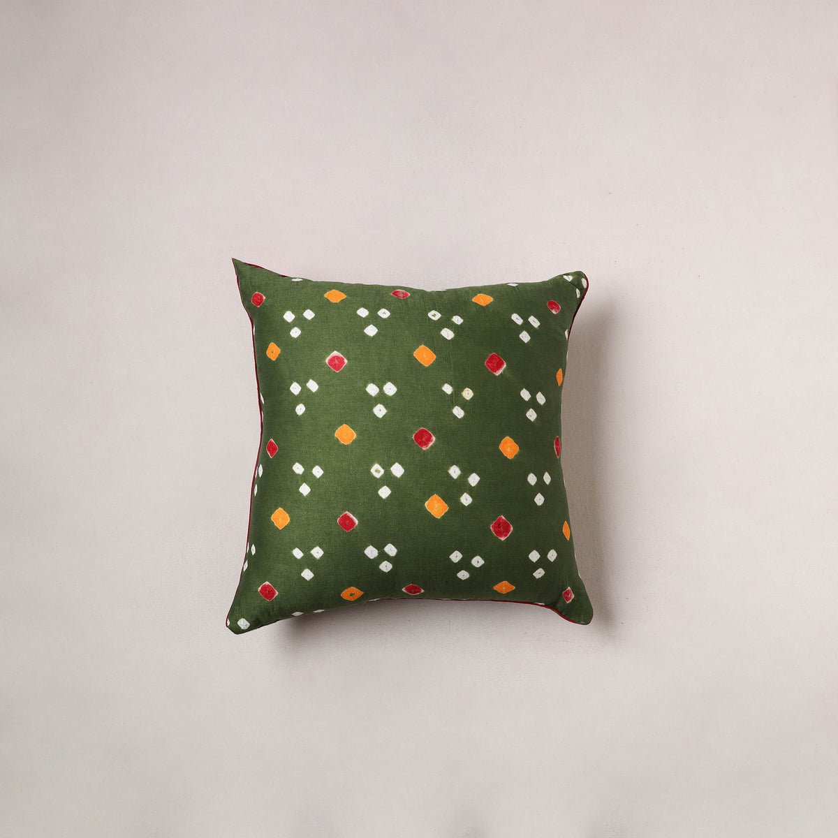 Bandhani Tie-Dye Cushion Cover (16 x 16 in) 205