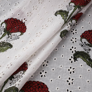 Sanganeri Hand Block Print Pure Cotton Floral Hakoba Fabric 18