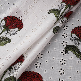 Sanganeri Hand Block Print Pure Cotton Floral Hakoba Fabric 18