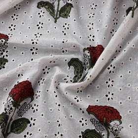 Sanganeri Hand Block Print Pure Cotton Floral Hakoba Fabric 18