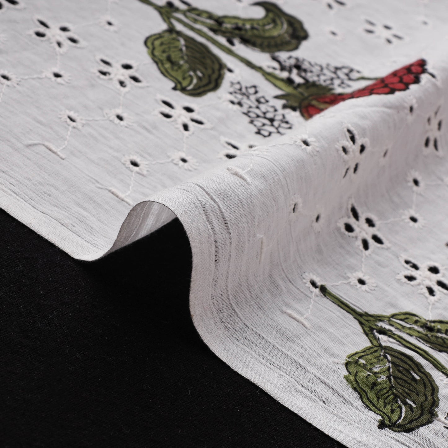 Sanganeri Hand Block Print Pure Cotton Floral Hakoba Fabric 18