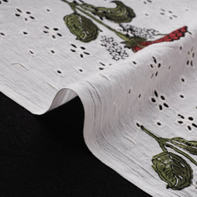 Sanganeri Hand Block Print Pure Cotton Floral Hakoba Fabric 18