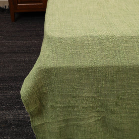 Green - pure handloom cotton double bed cover from bijnor