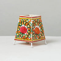 Handpainted Tholu Bommalata Leather Table Lamp (Small) 28