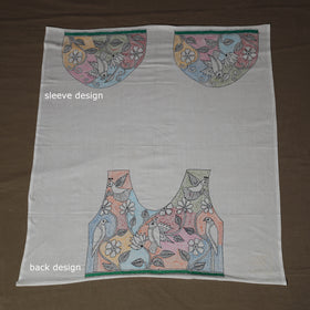 Bengal Kantha Hand Embroidered Cotton Blouse Piece 80