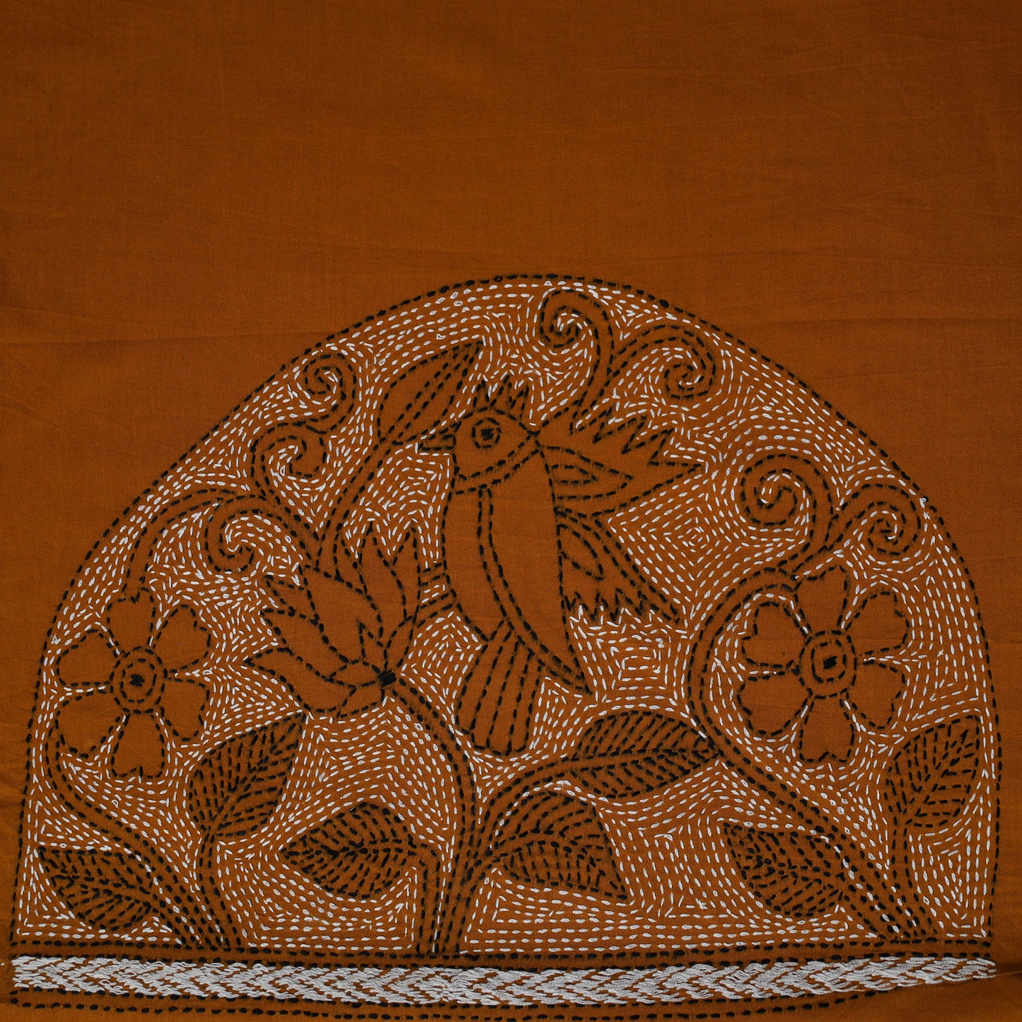 Bengal Kantha Hand Embroidered Cotton Blouse Piece 79