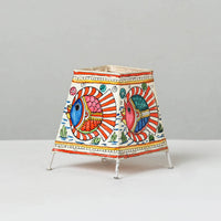 Handpainted Tholu Bommalata Leather Table Lamp (Small) 32