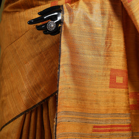 Handloom Tussar Silk Zari Border Bhagalpuri Saree 12