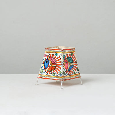 Handpainted Tholu Bommalata Leather Table Lamp (Small) 32