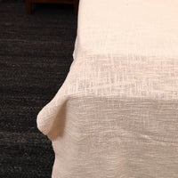 Off White - Pure Handloom Cotton Double Bed Cover from Bijnor 27