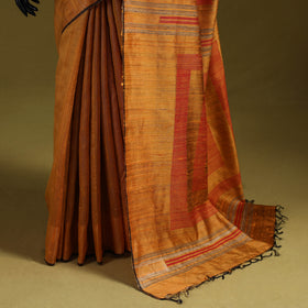 Handloom Tussar Silk Zari Border Bhagalpuri Saree 12