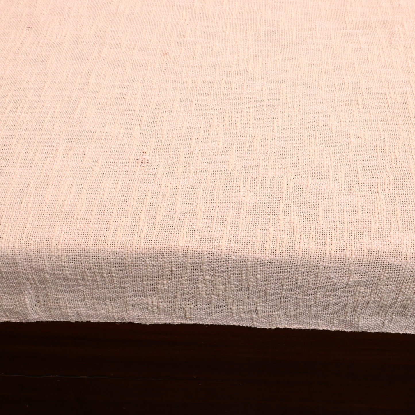 Off White - Pure Handloom Cotton Double Bed Cover from Bijnor 27