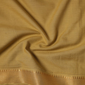 Yellow Mangalagiri Cotton Fabric with Zari Border 