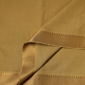 Yellow Mangalagiri Cotton Fabric with Zari Border 