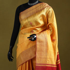 Handloom Tussar Silk Zari Border Bhagalpuri Saree 13