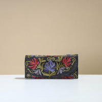 Authentic Kashmiri Crewel Embroidery Velvet Travel Wallet 78