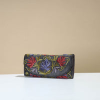 Authentic Kashmiri Crewel Embroidery Velvet Travel Wallet 78