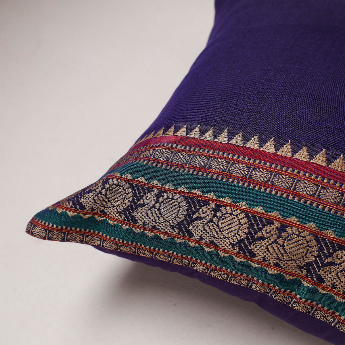 Plain Dharwad Cushion Cover (16 x 16 in) 212