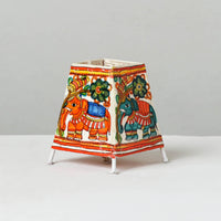 Handpainted Tholu Bommalata Leather Table Lamp (Small) 35