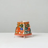 Handpainted Tholu Bommalata Leather Table Lamp (Small) 35