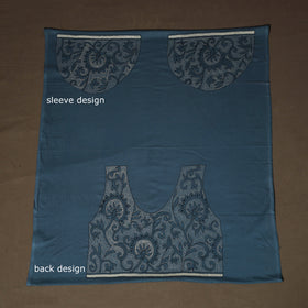 Bengal Kantha Hand Embroidered Cotton Blouse Piece 74