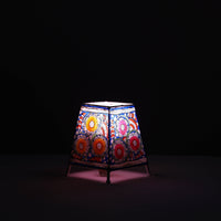 Handpainted Tholu Bommalata Leather Table Lamp (Small) 38