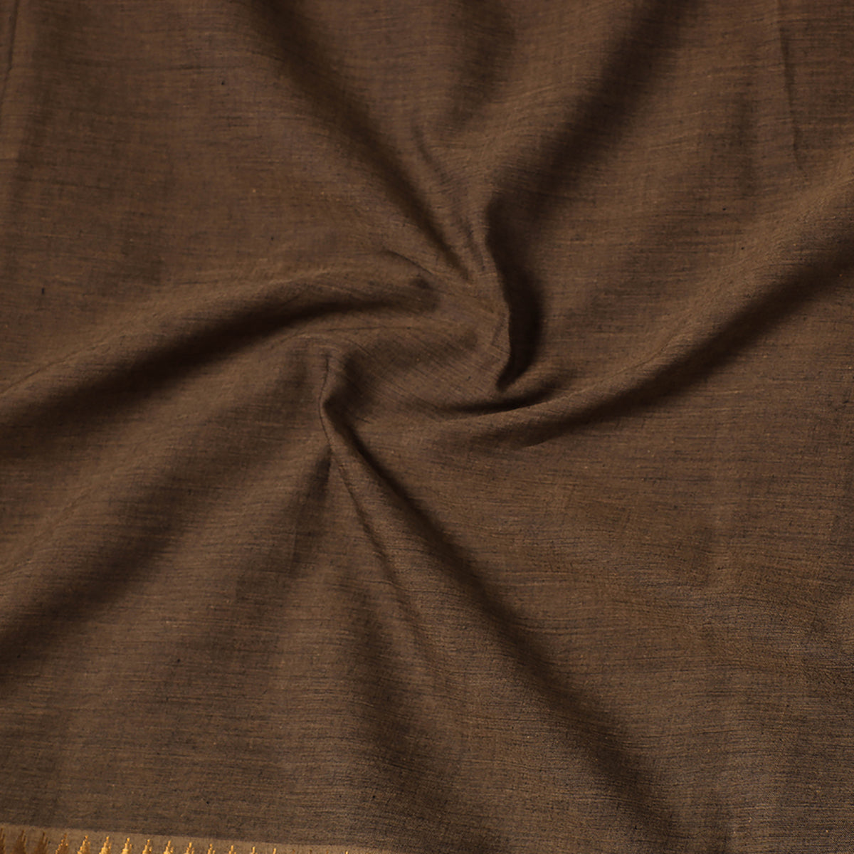 Brown - Mangalagiri Cotton Fabric with Zari Border 05