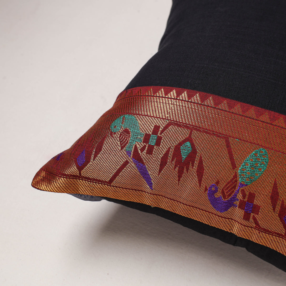 Plain Dharwad Cushion Cover (16 x 16 in) 216