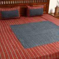 ajrakh double bed cover set