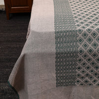 Grey - Pure Handloom Cotton Double Bed Cover from Bijnor 41