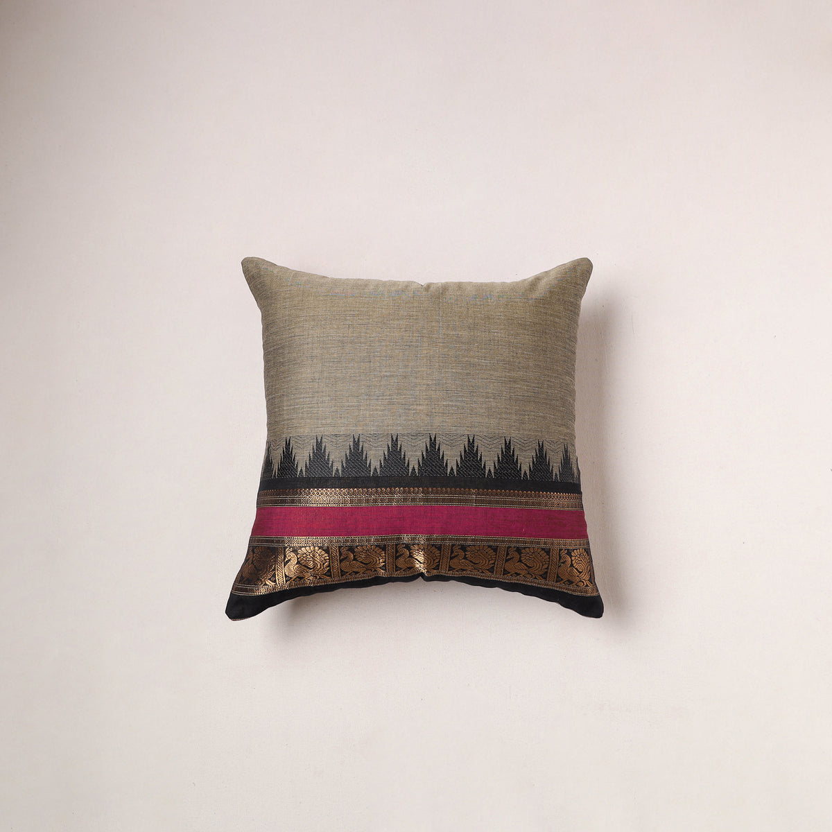 Plain Dharwad Cushion Cover (16 x 16 in) 220